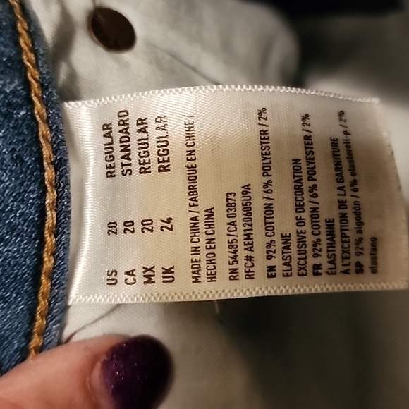 American Eagle Distressed Mini Buttonfly Skirt size 20 - Picture 5 of 9